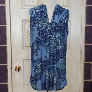 Blue Paisley tank tunic